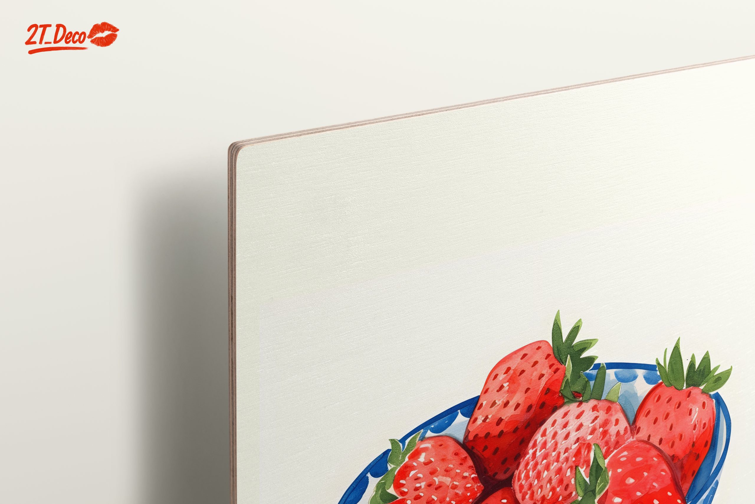 Vibrant Abstract Strawberries in Bowl Art - Image 15