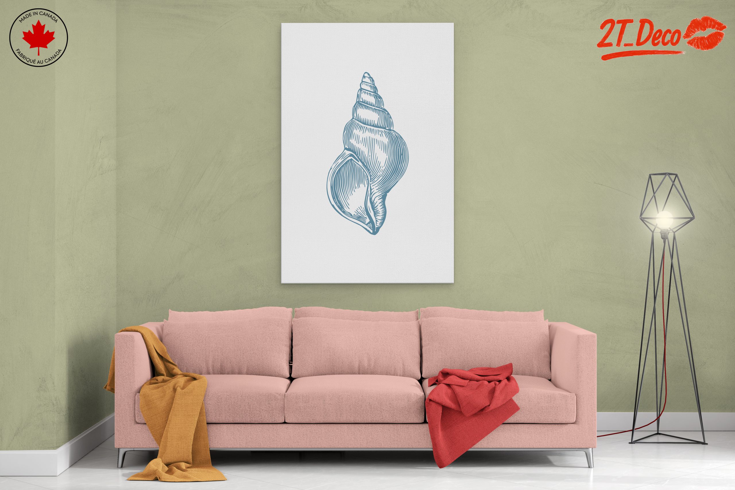 Stylized Shell Art for Marine Decor - Image 2