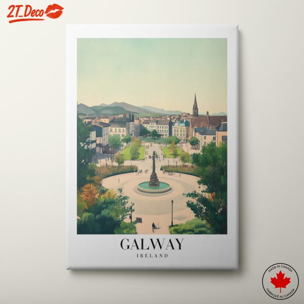 Stylized Illustration of Galway, Ireland