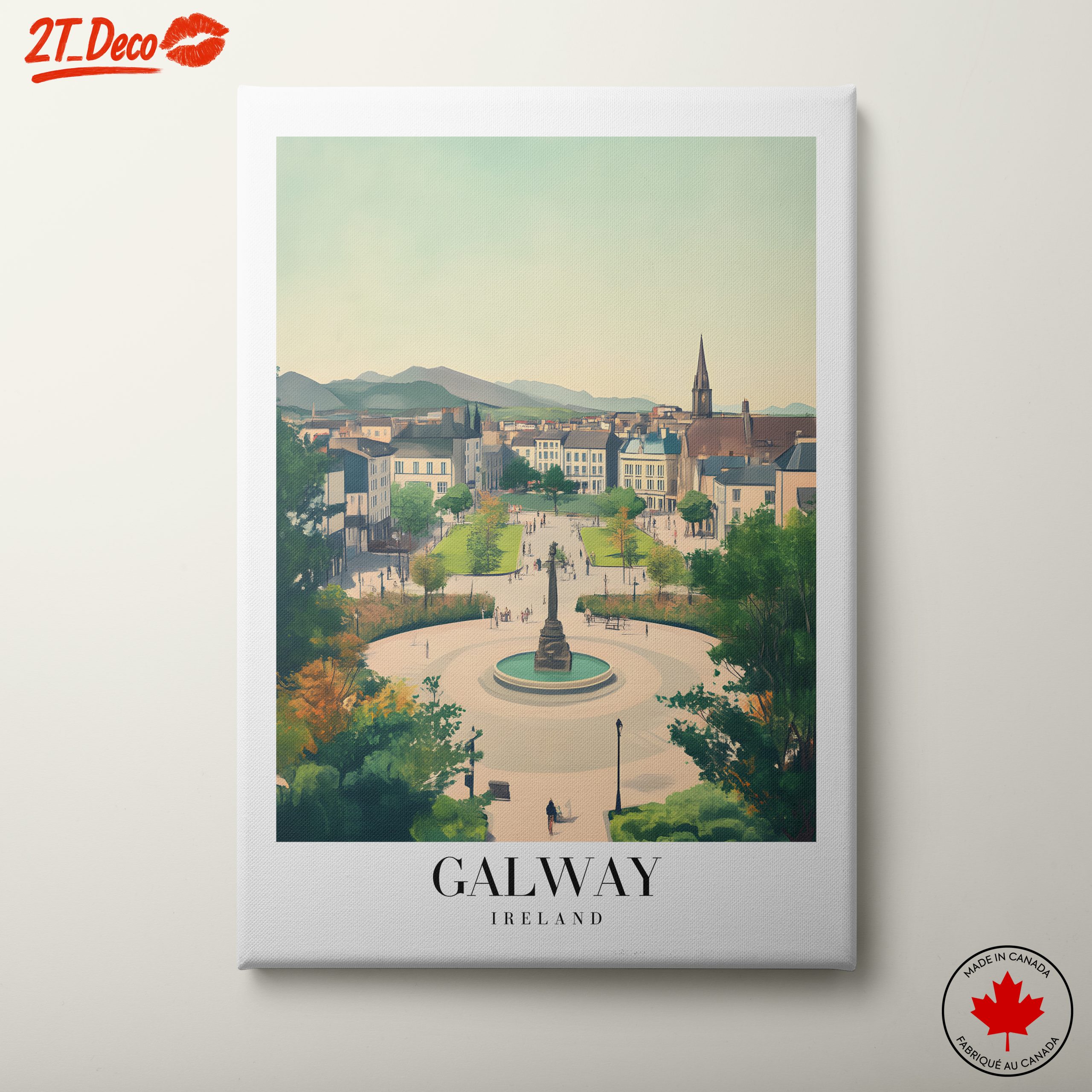 Stylized Illustration of Galway, Ireland
