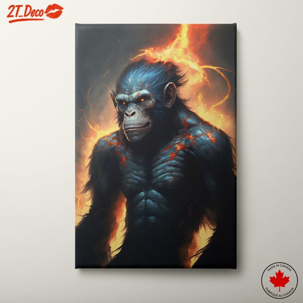Fantasy Creature with Fiery Aura