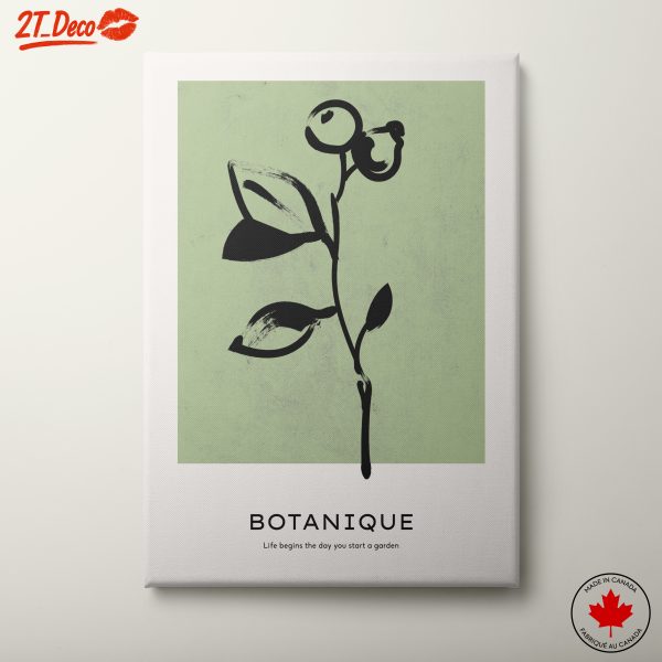 Stylized Botanical Art with Inspirational Quote