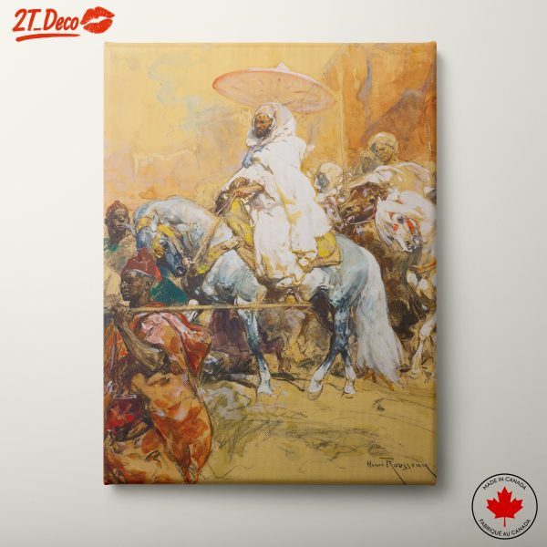 Cultural Abstract Scene with Horsemen