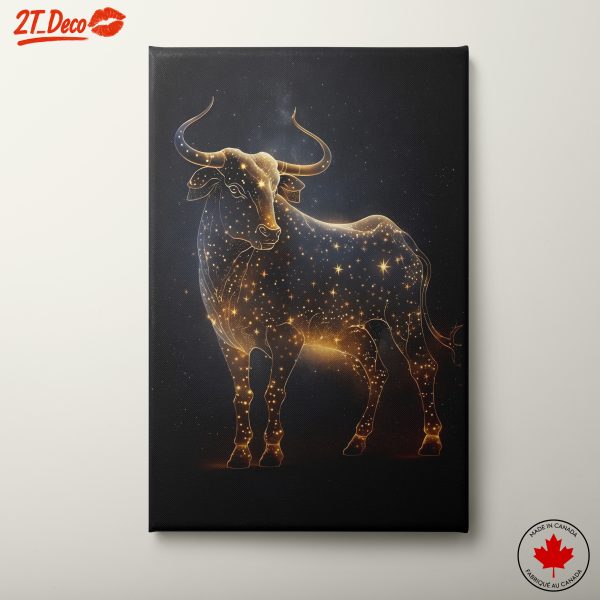 Taurus Zodiac Art with Stardust Design