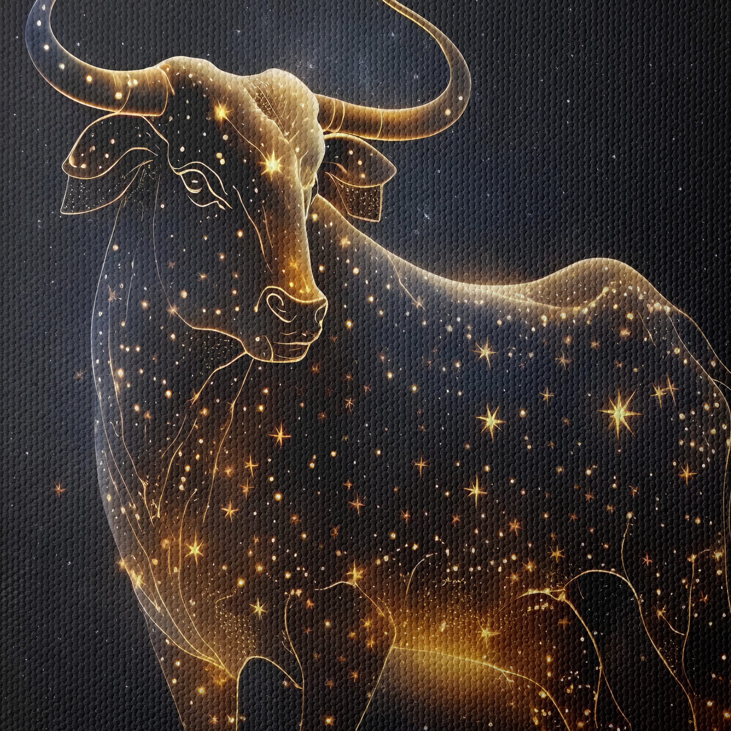 Taurus Zodiac Art with Stardust Design - Image 4