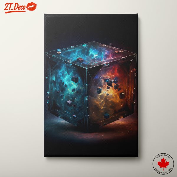 Dynamic Abstract Space Cube Art