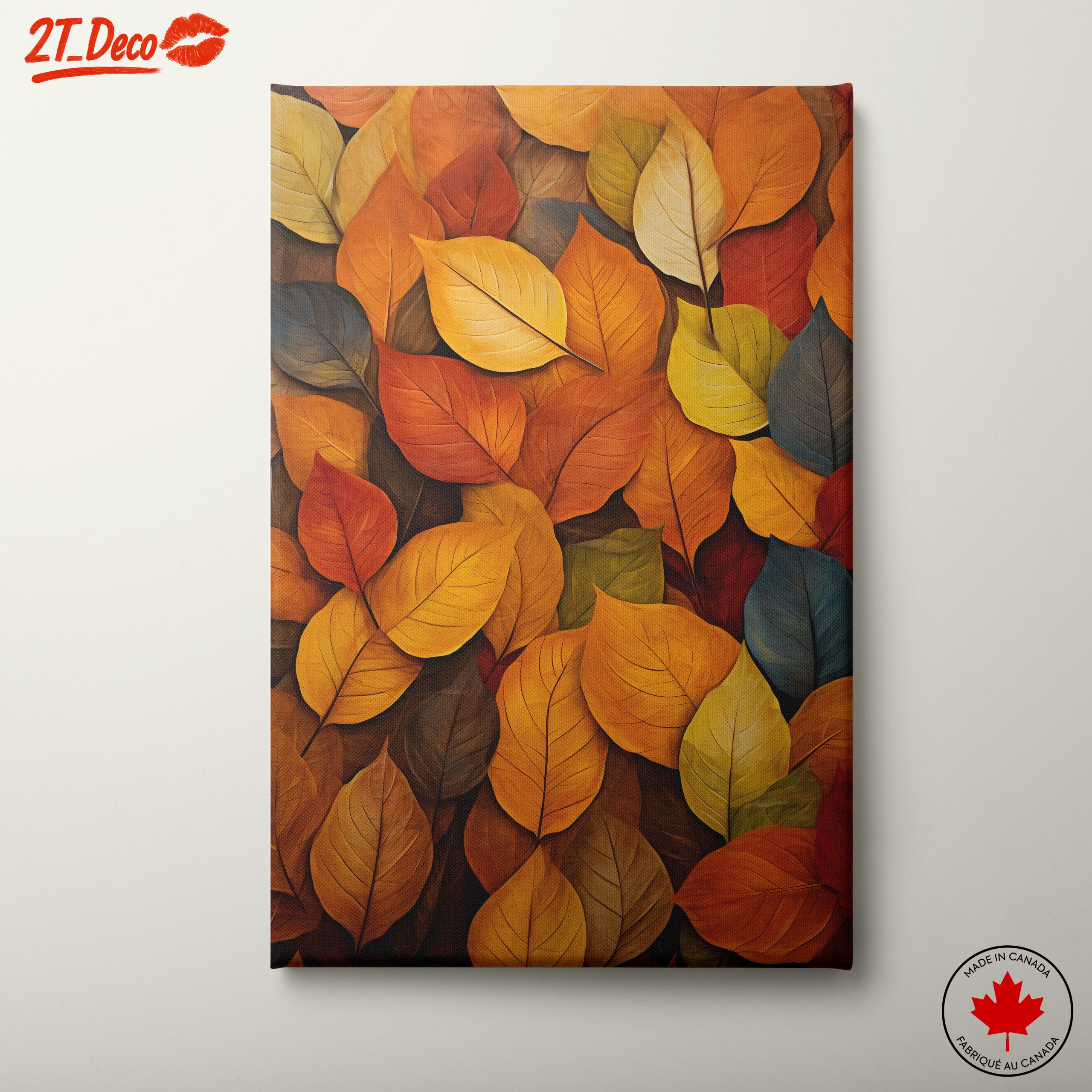 Vibrant Botanical Abstract Leaf Art