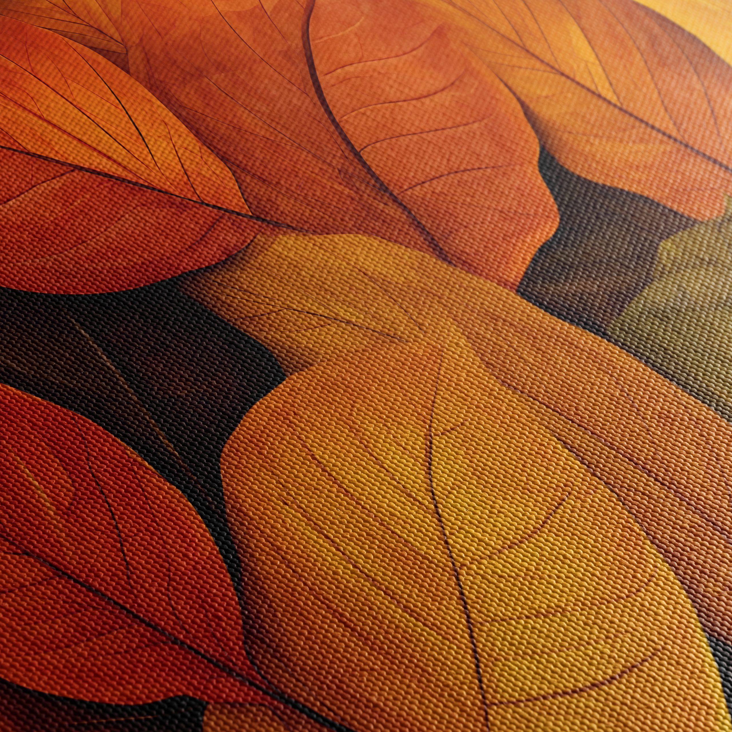 Vibrant Botanical Abstract Leaf Art - Image 5