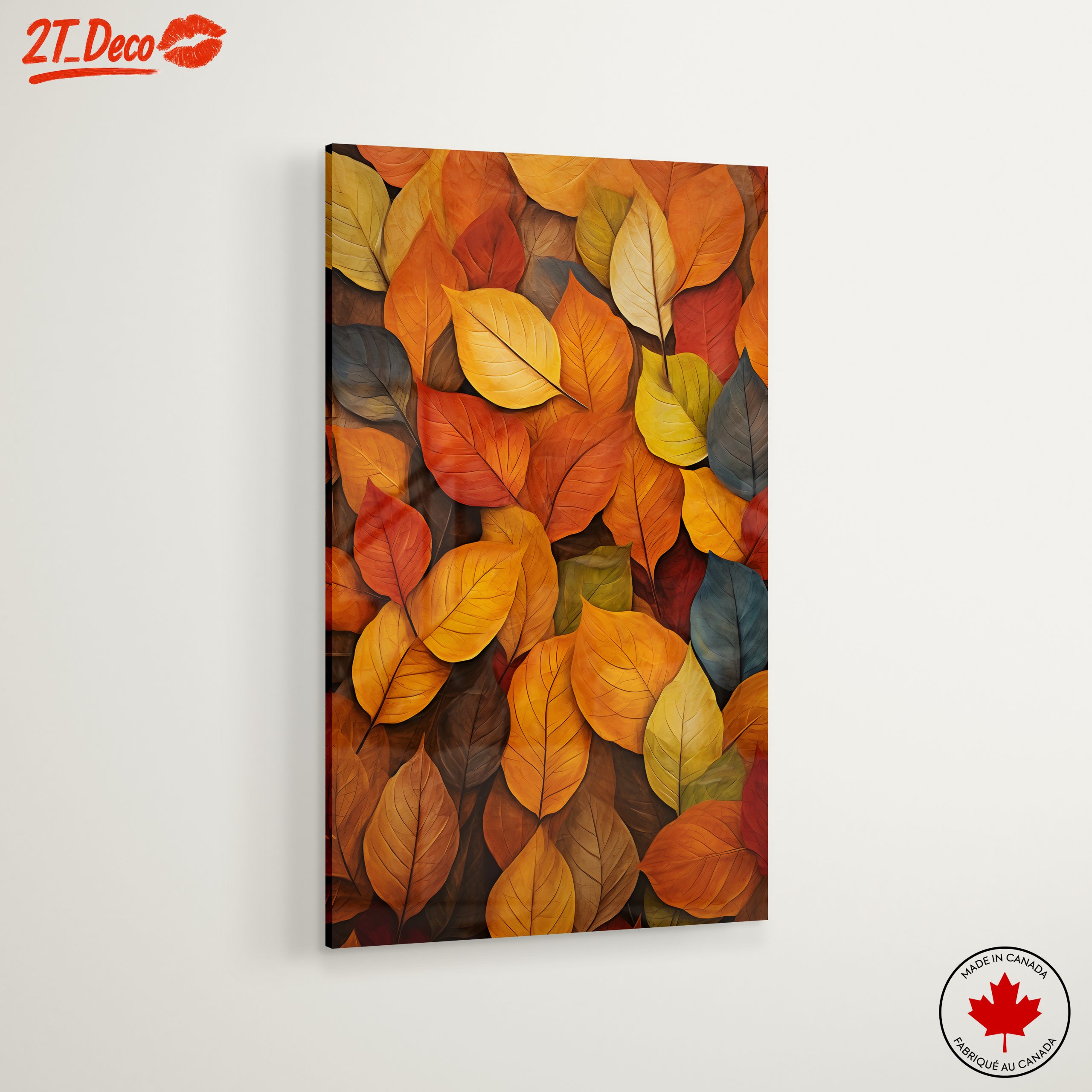 Vibrant Botanical Abstract Leaf Art - Image 6