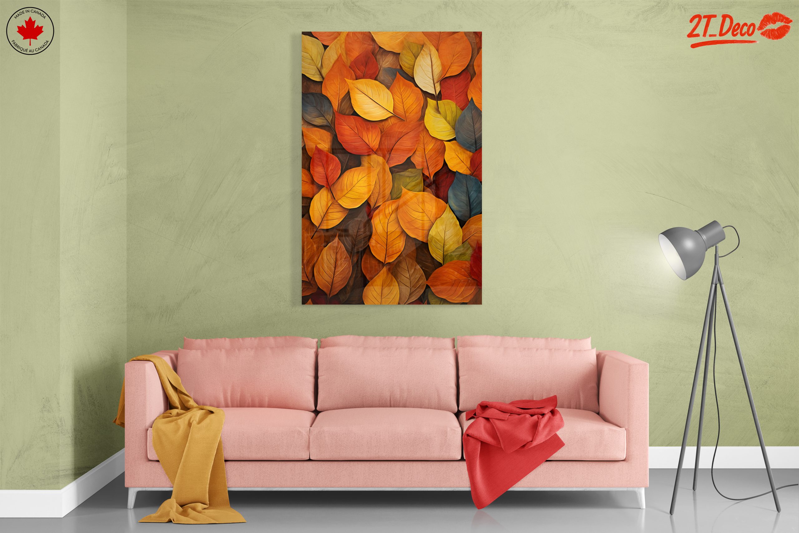 Vibrant Botanical Abstract Leaf Art - Image 7