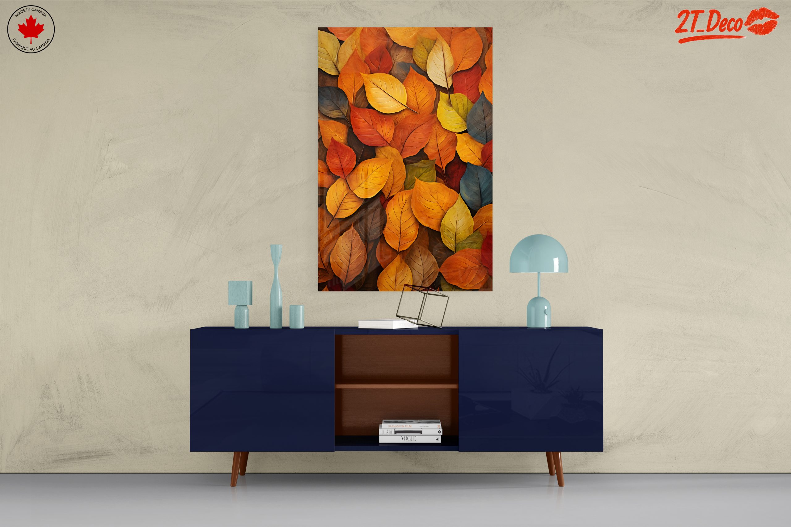 Vibrant Botanical Abstract Leaf Art - Image 8