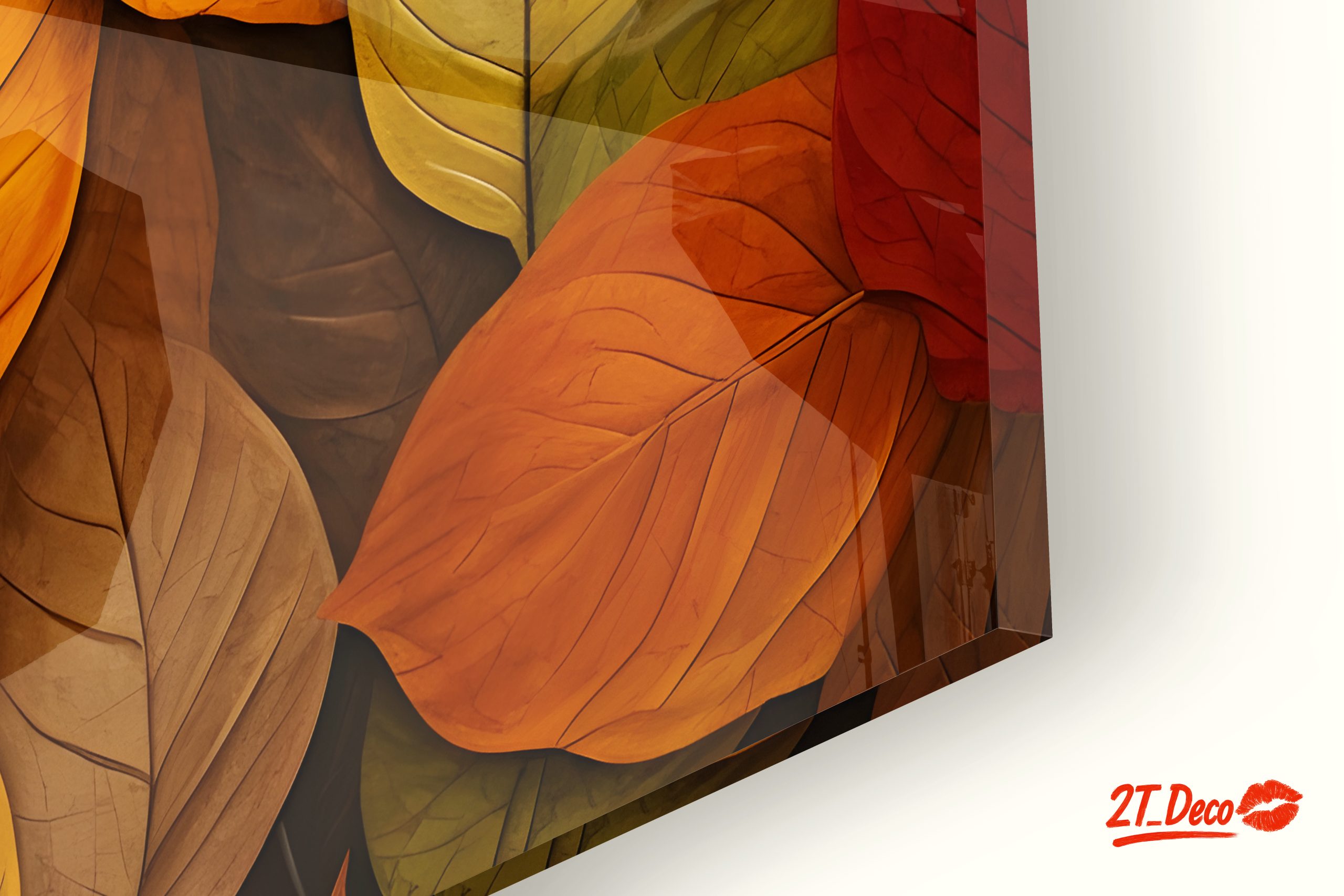 Vibrant Botanical Abstract Leaf Art - Image 9