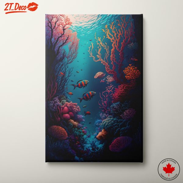 Vibrant Underwater Abstract Marine Life Art