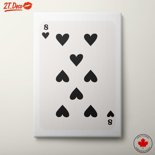 Eight of Hearts Playing Card Art