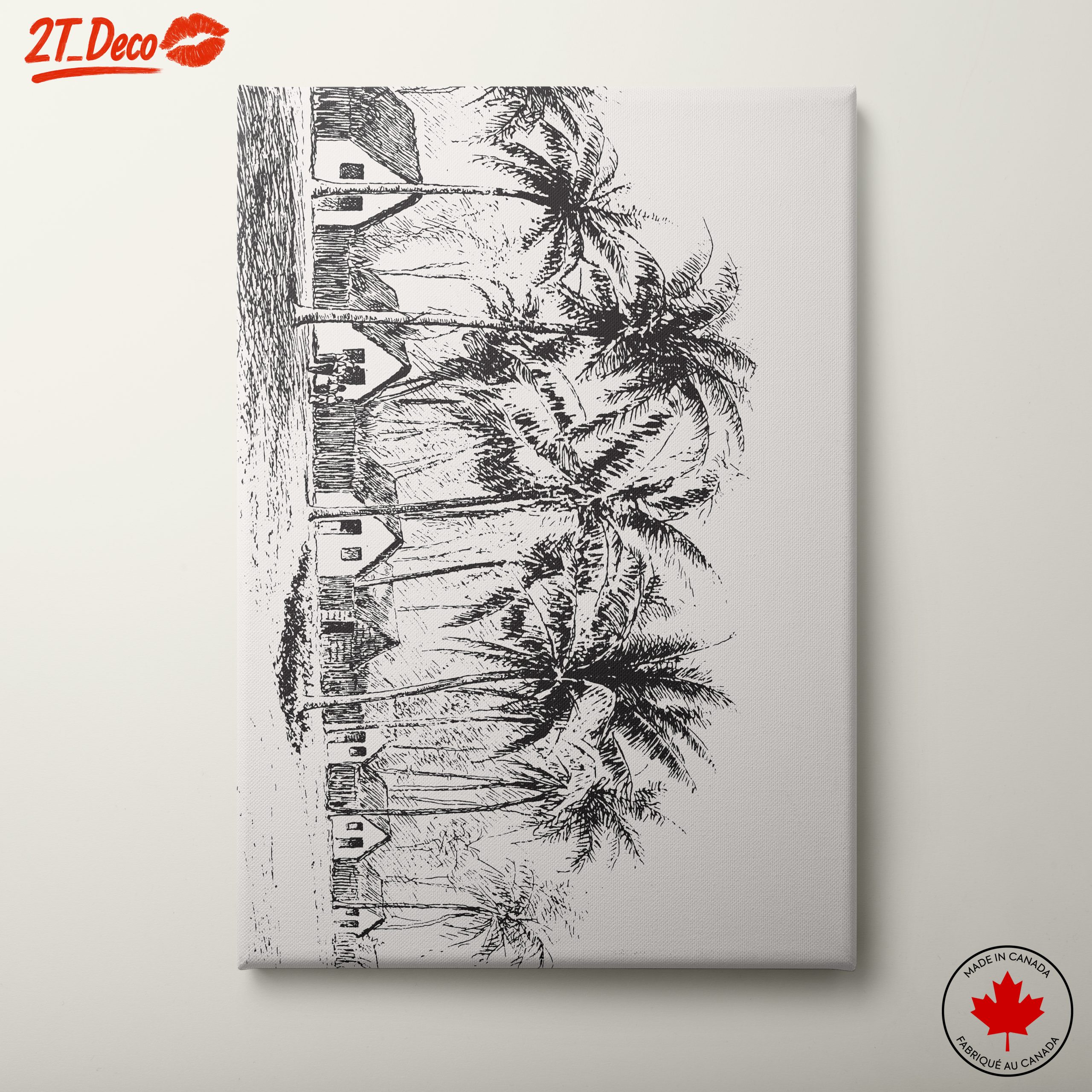 Charming Palm Tree Landscape Art