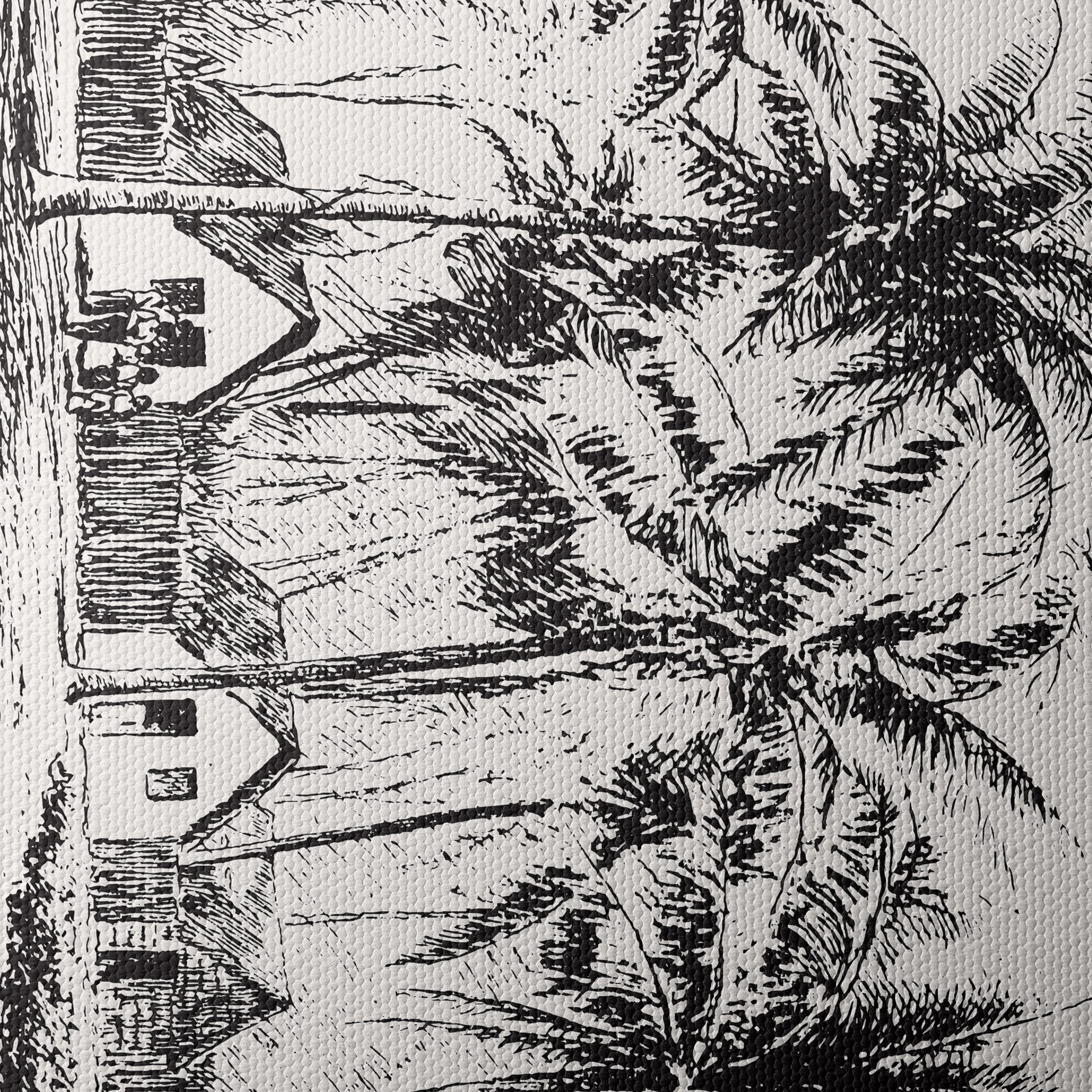 Charming Palm Tree Landscape Art - Image 4