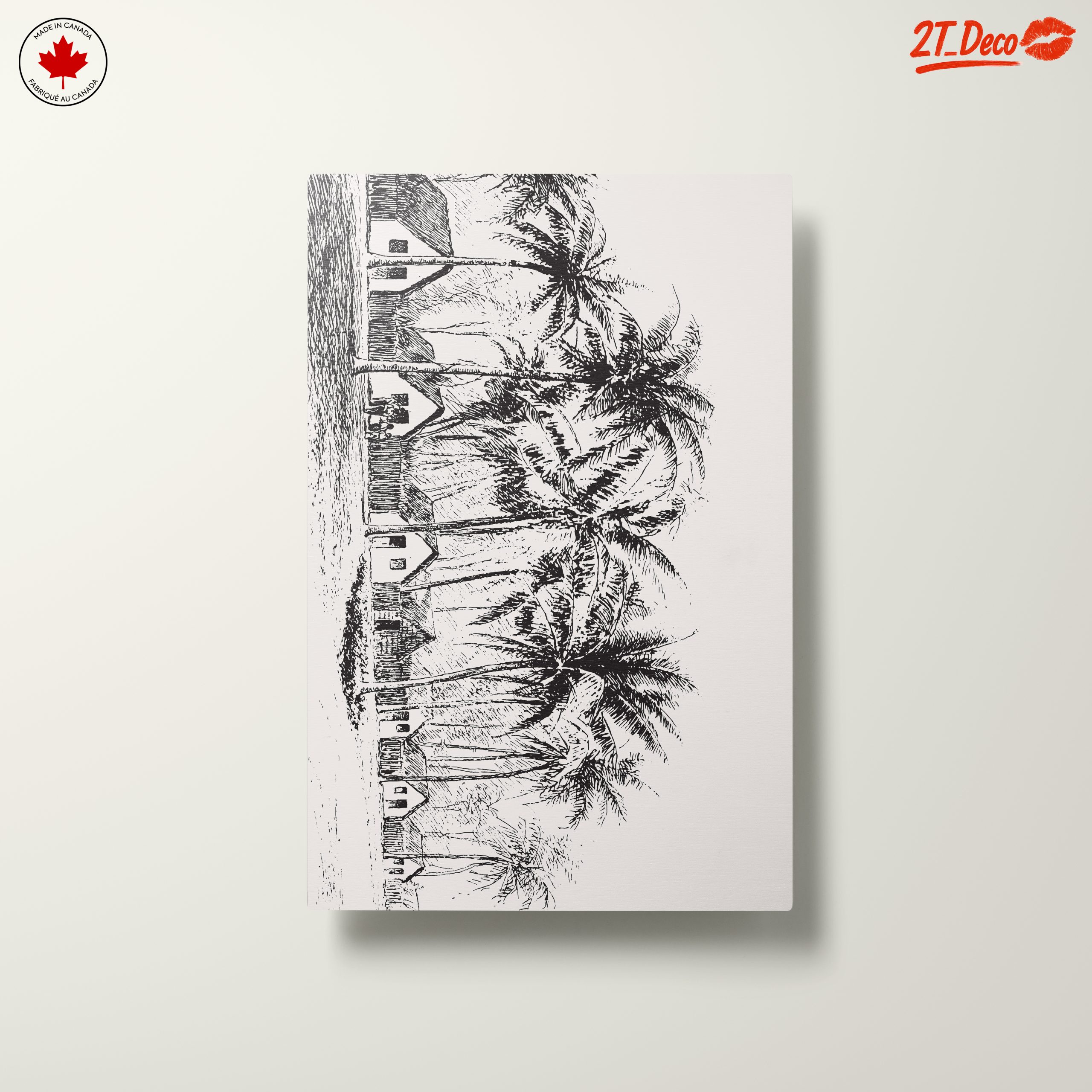 Charming Palm Tree Landscape Art - Image 10