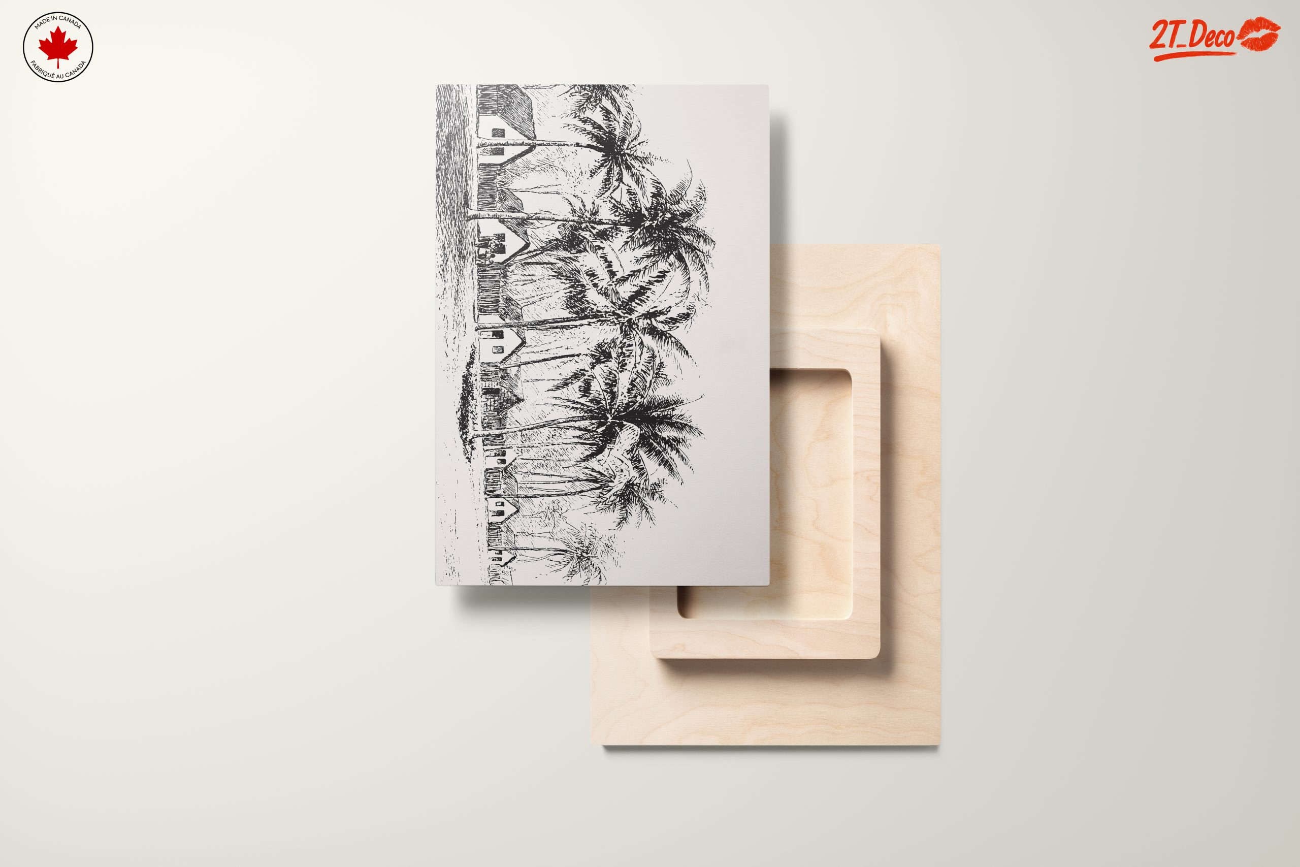 Charming Palm Tree Landscape Art - Image 11