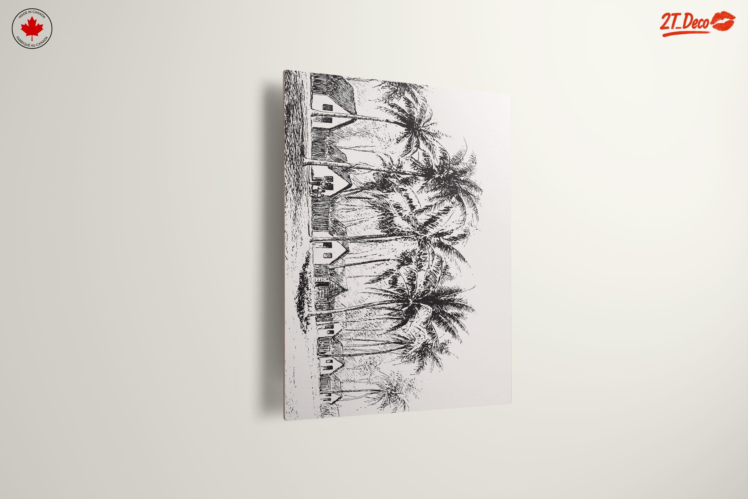 Charming Palm Tree Landscape Art - Image 13