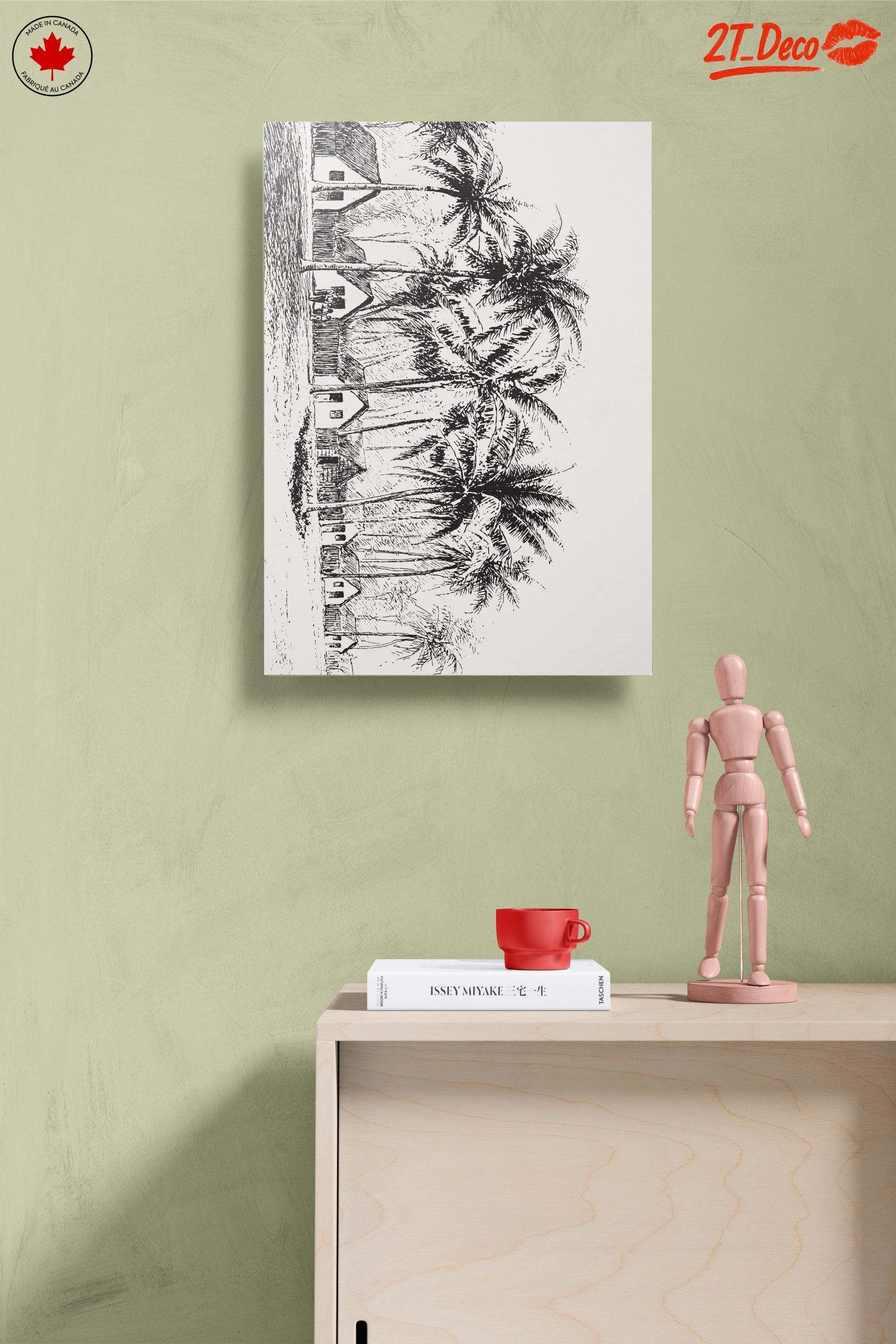 Charming Palm Tree Landscape Art - Image 14