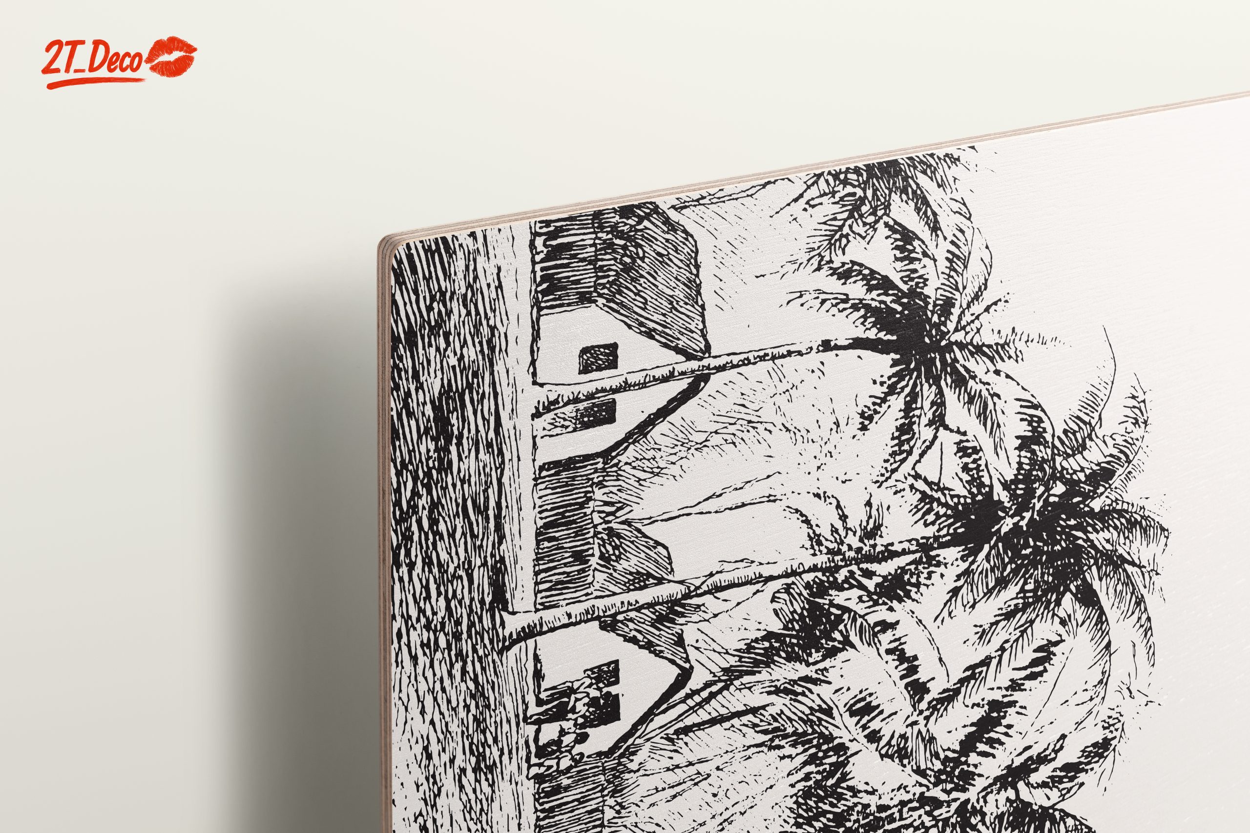 Charming Palm Tree Landscape Art - Image 15