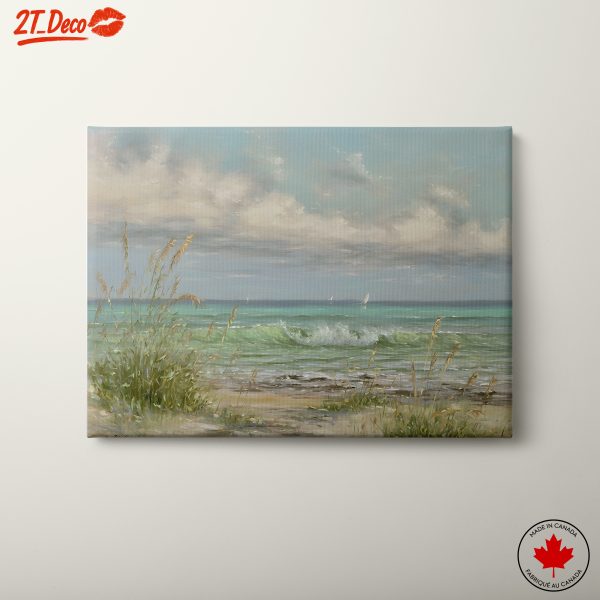 Serene Beach Landscape with Gentle Waves 2