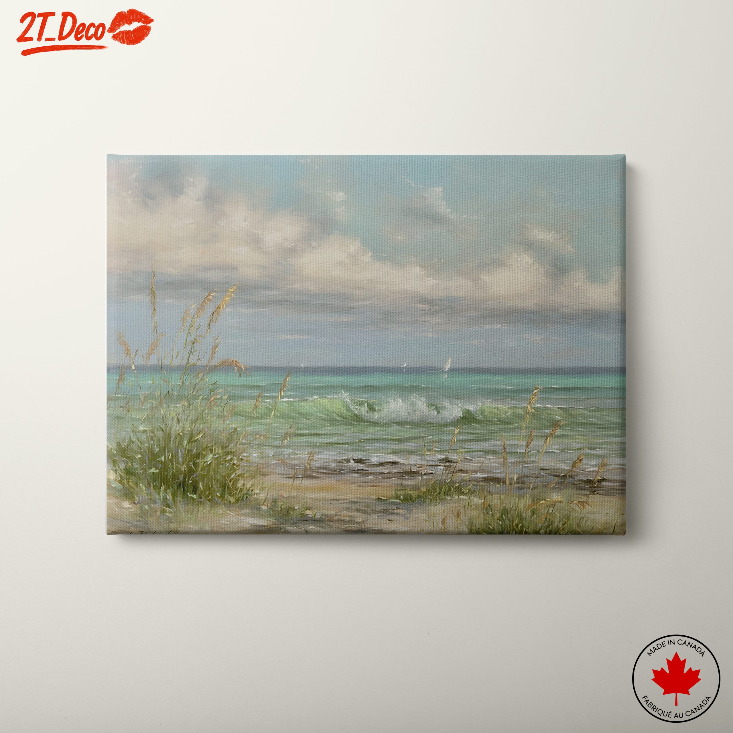 Serene Beach Landscape with Gentle Waves 2