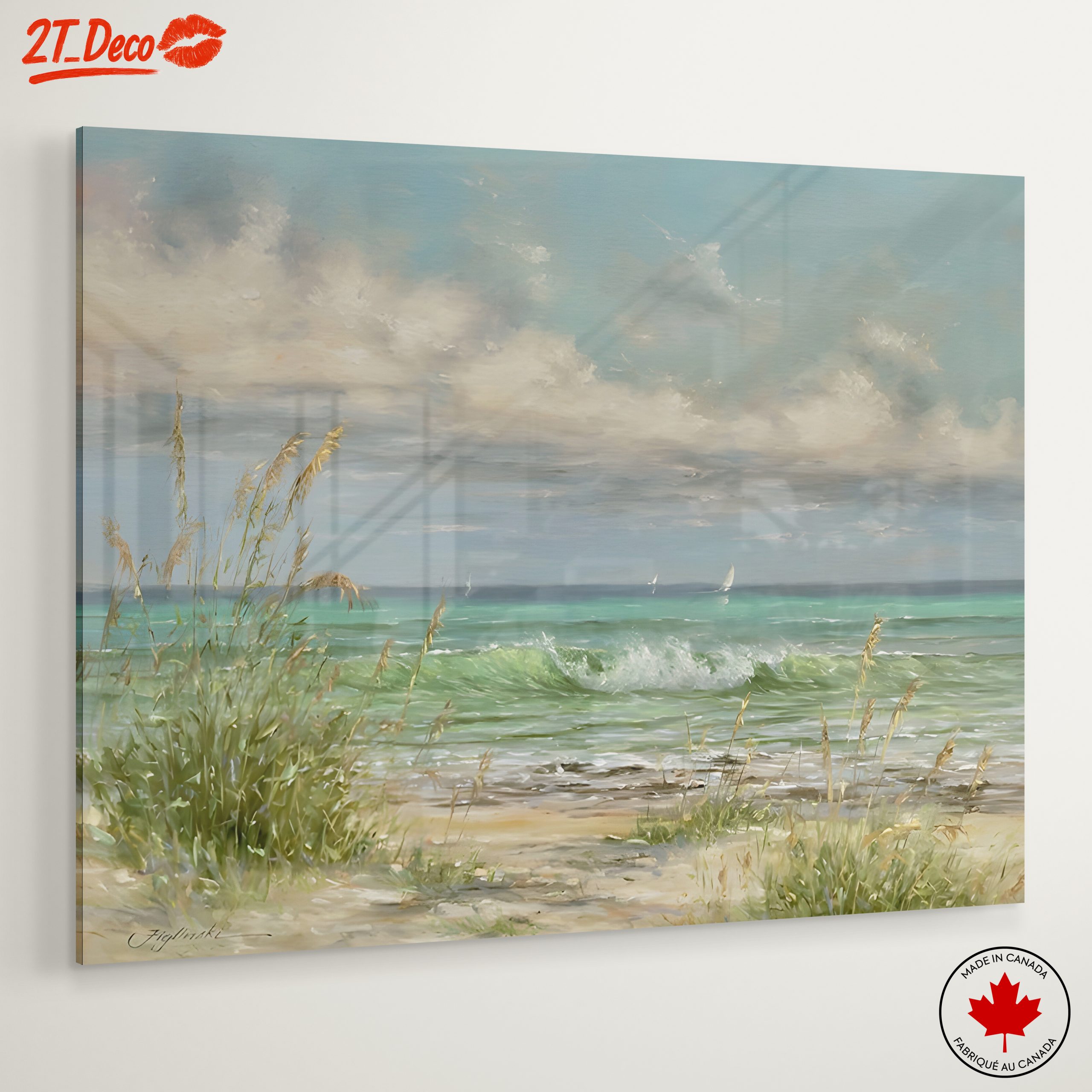 Serene Beach Landscape with Gentle Waves 2 - Image 6