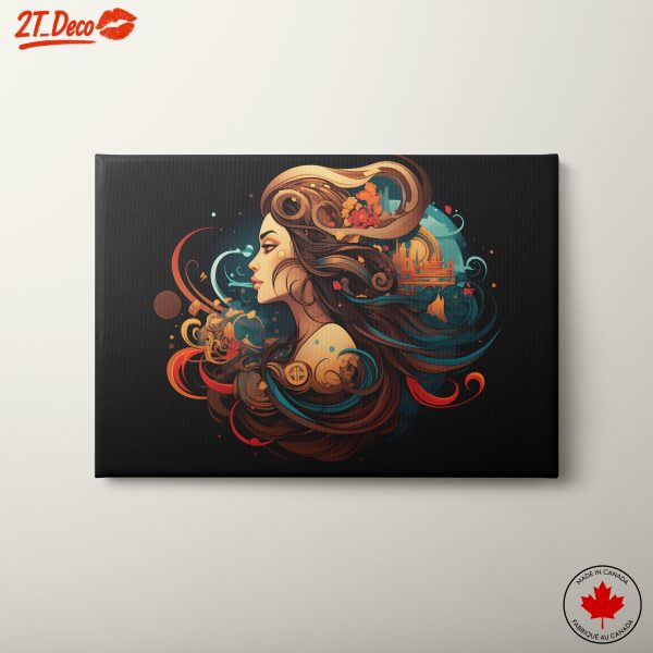 Modern Cultural Portrait with Vibrant Elements