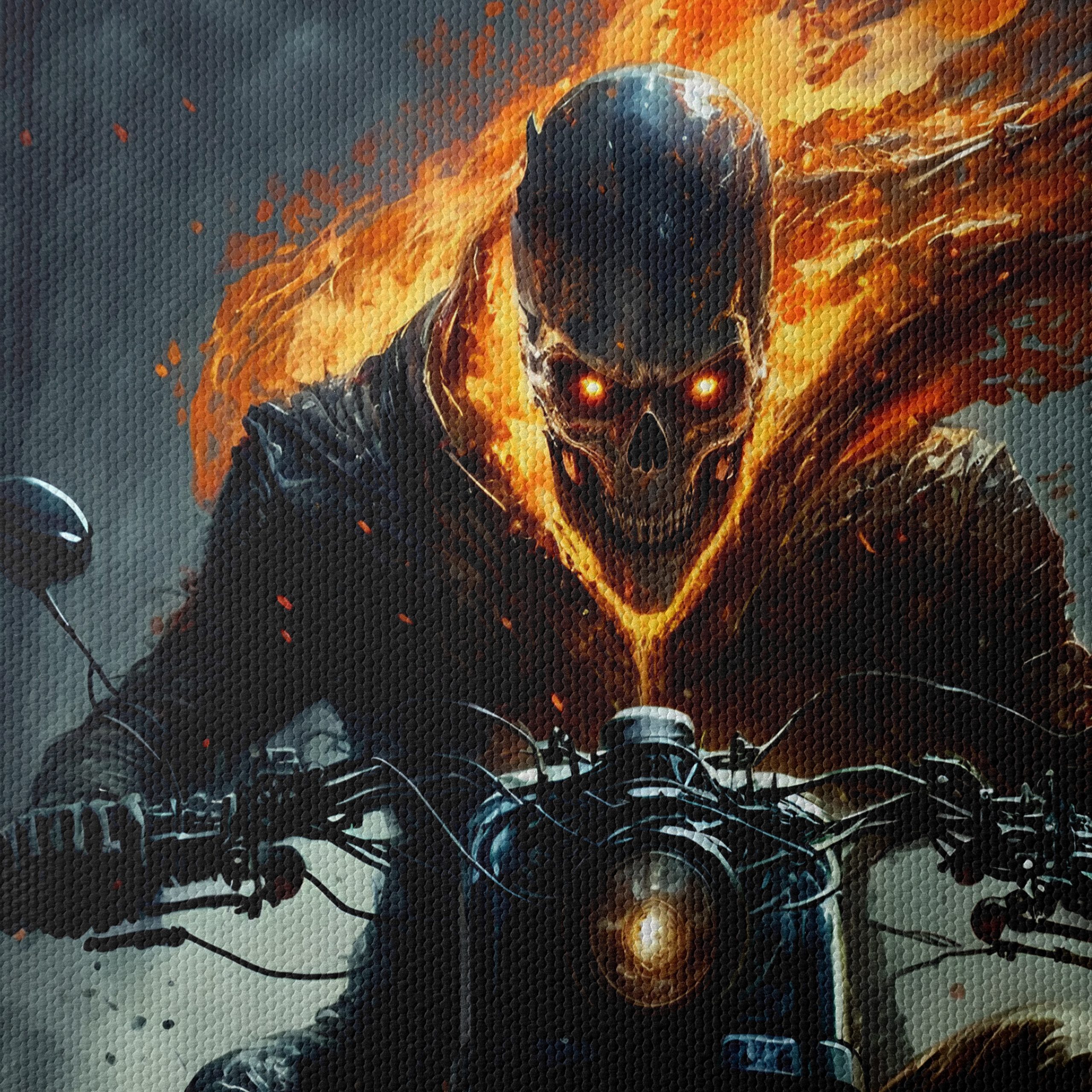 Fiery Ghost Rider Character Art - Image 4