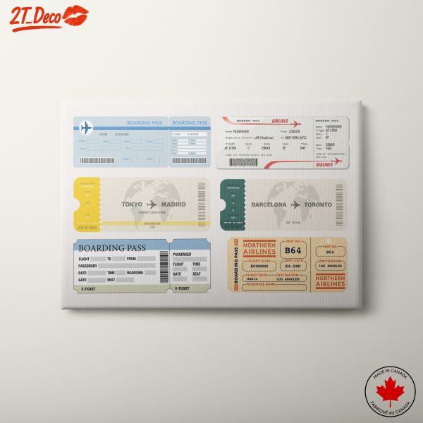 Vintage Travel Ticket Wall Art