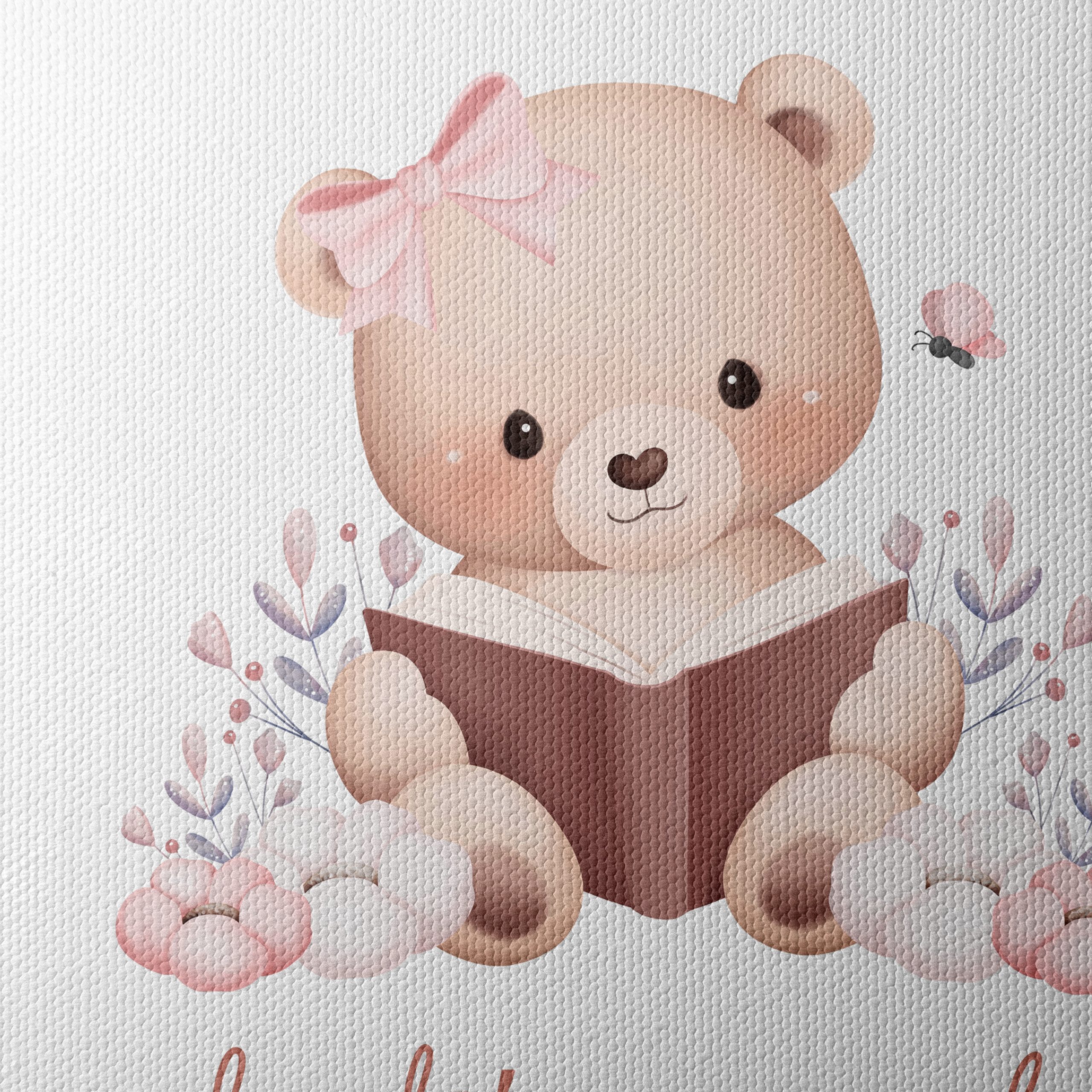 Cute Bear Reading Art for Kids - Image 4