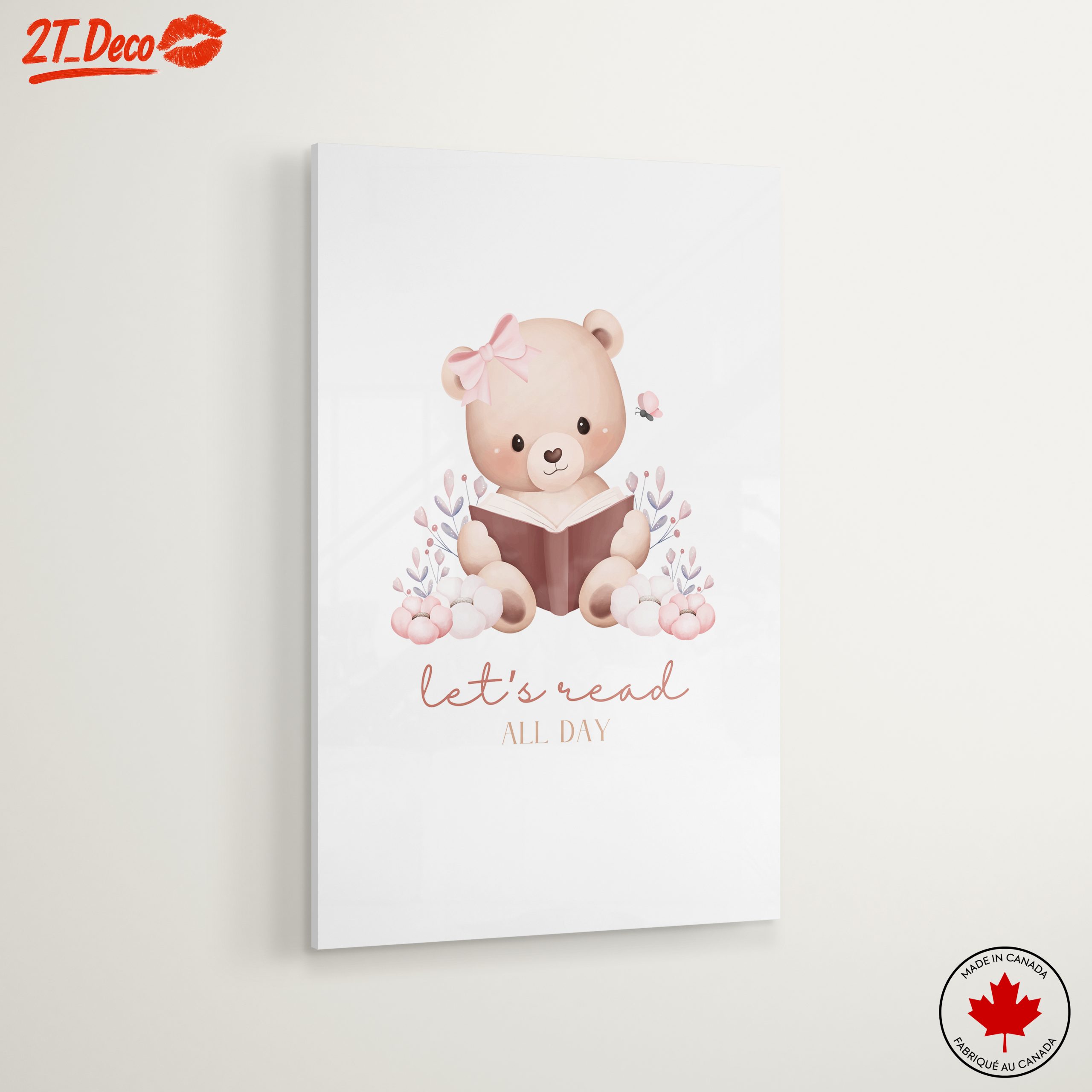Cute Bear Reading Art for Kids - Image 6