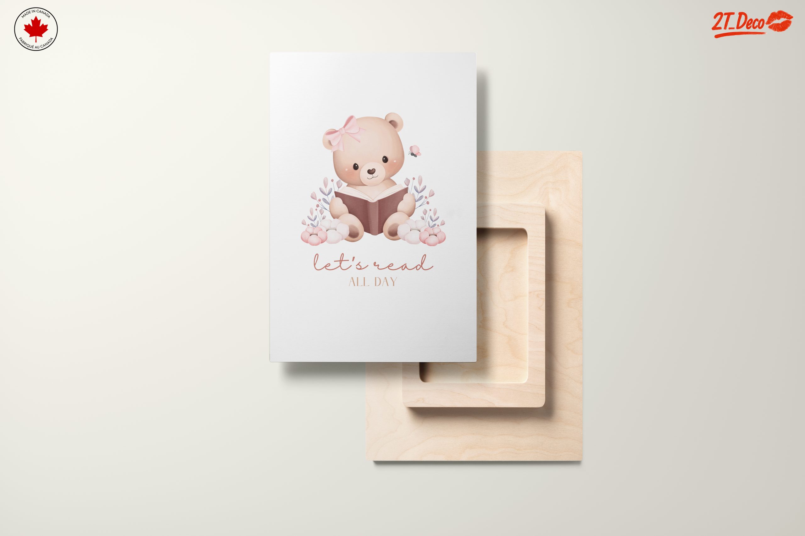 Cute Bear Reading Art for Kids - Image 11