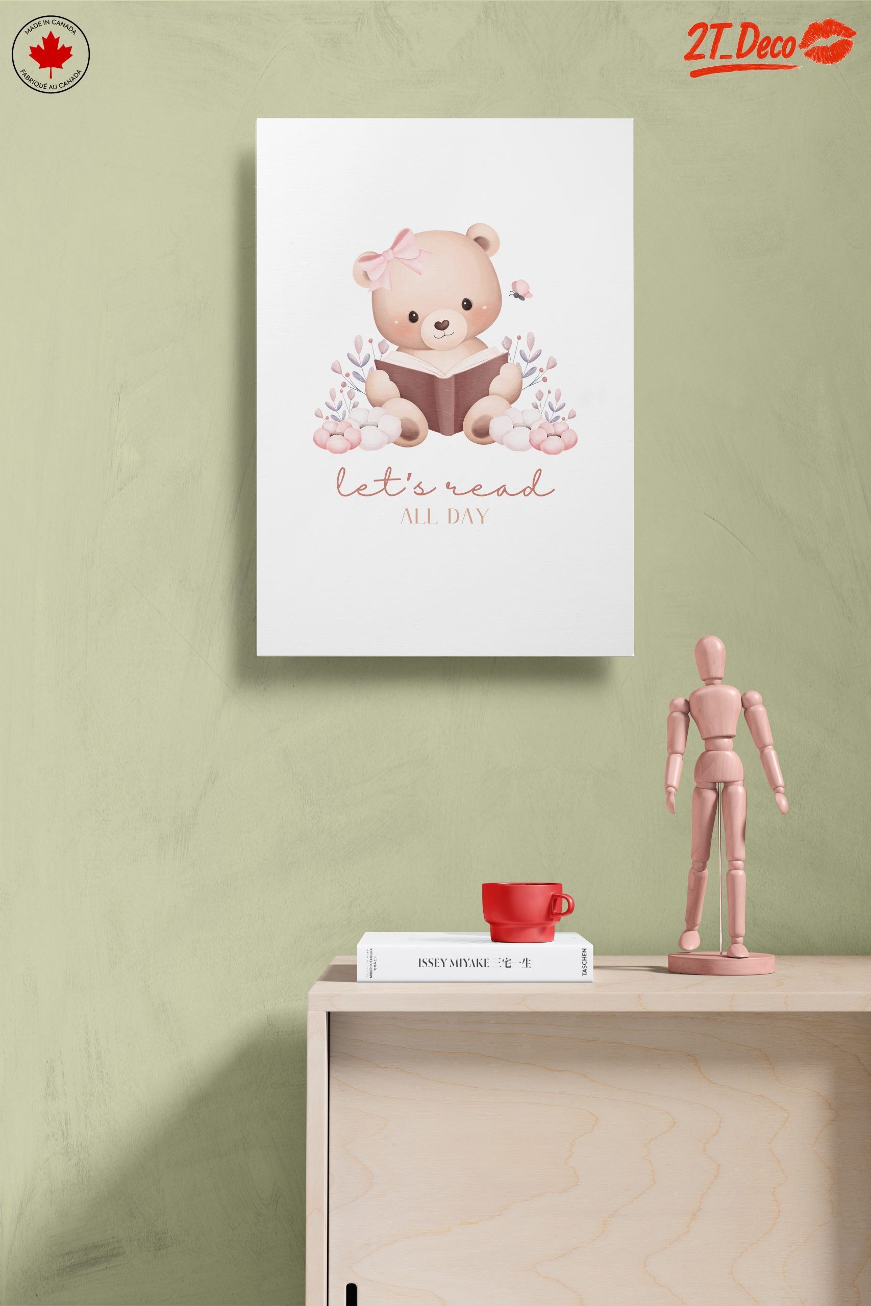 Cute Bear Reading Art for Kids - Image 14