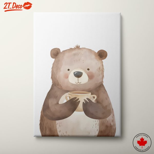 Adorable Bear with a Cup