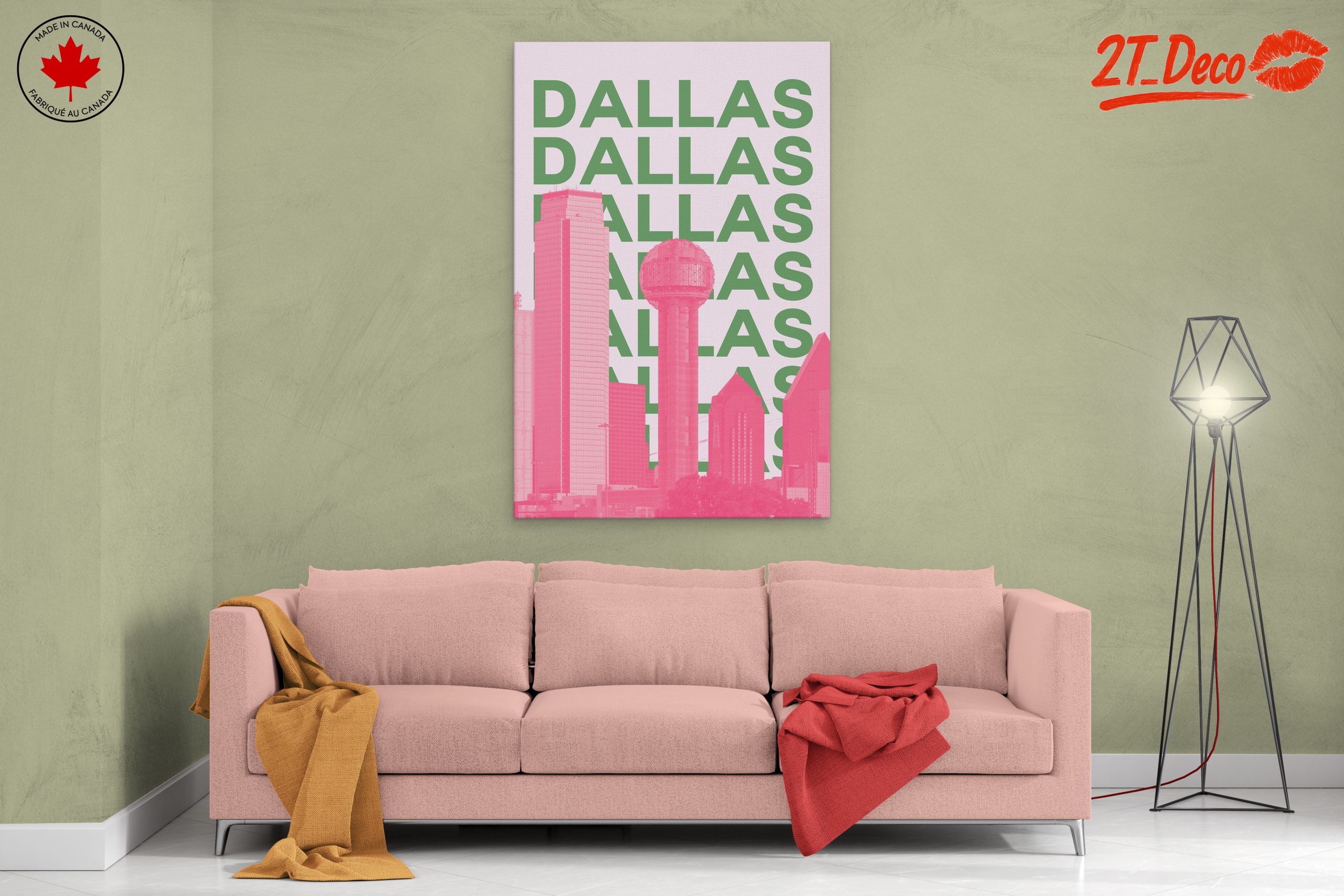 Dallas Skyline Modern Urban Art - Image 2