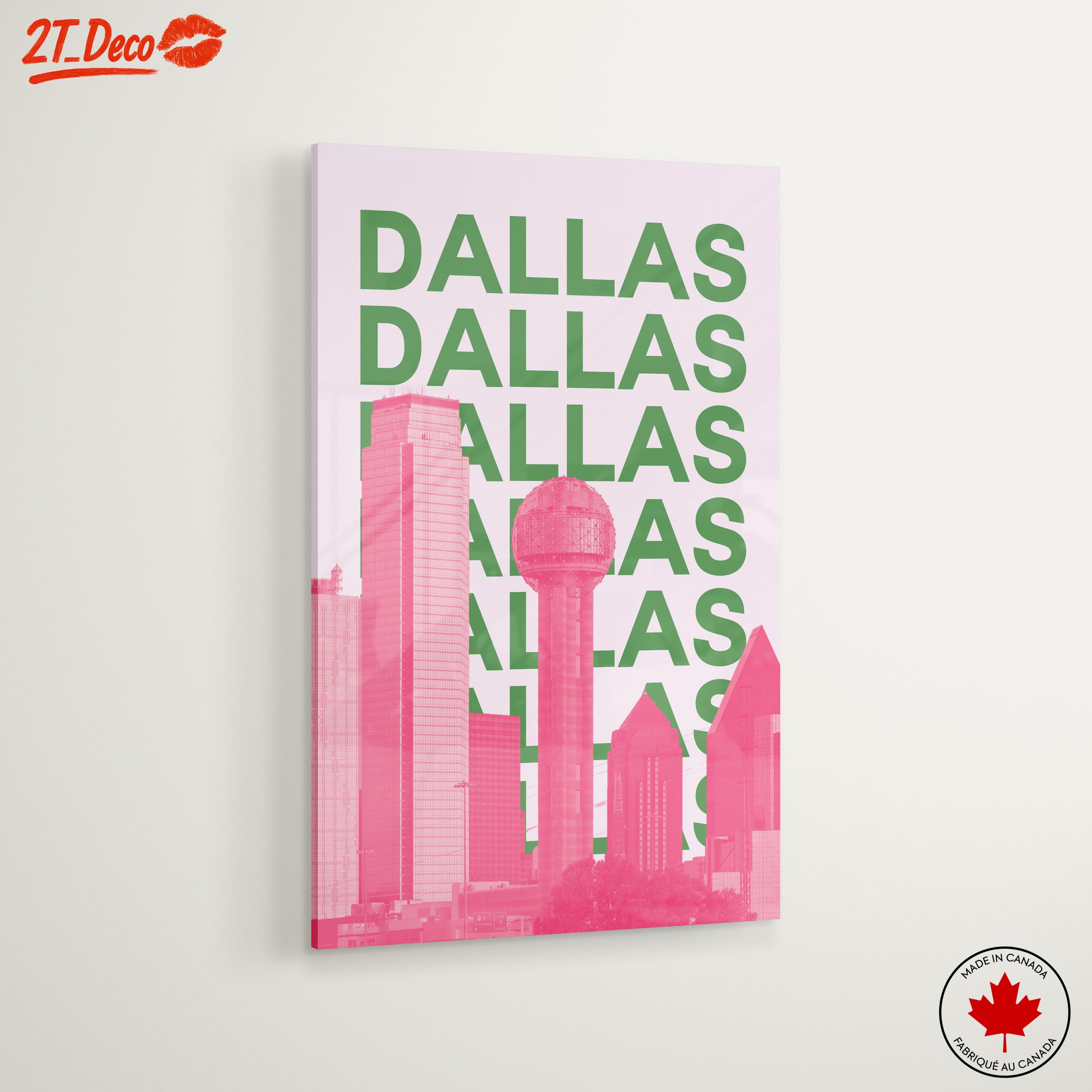 Dallas Skyline Modern Urban Art - Image 6