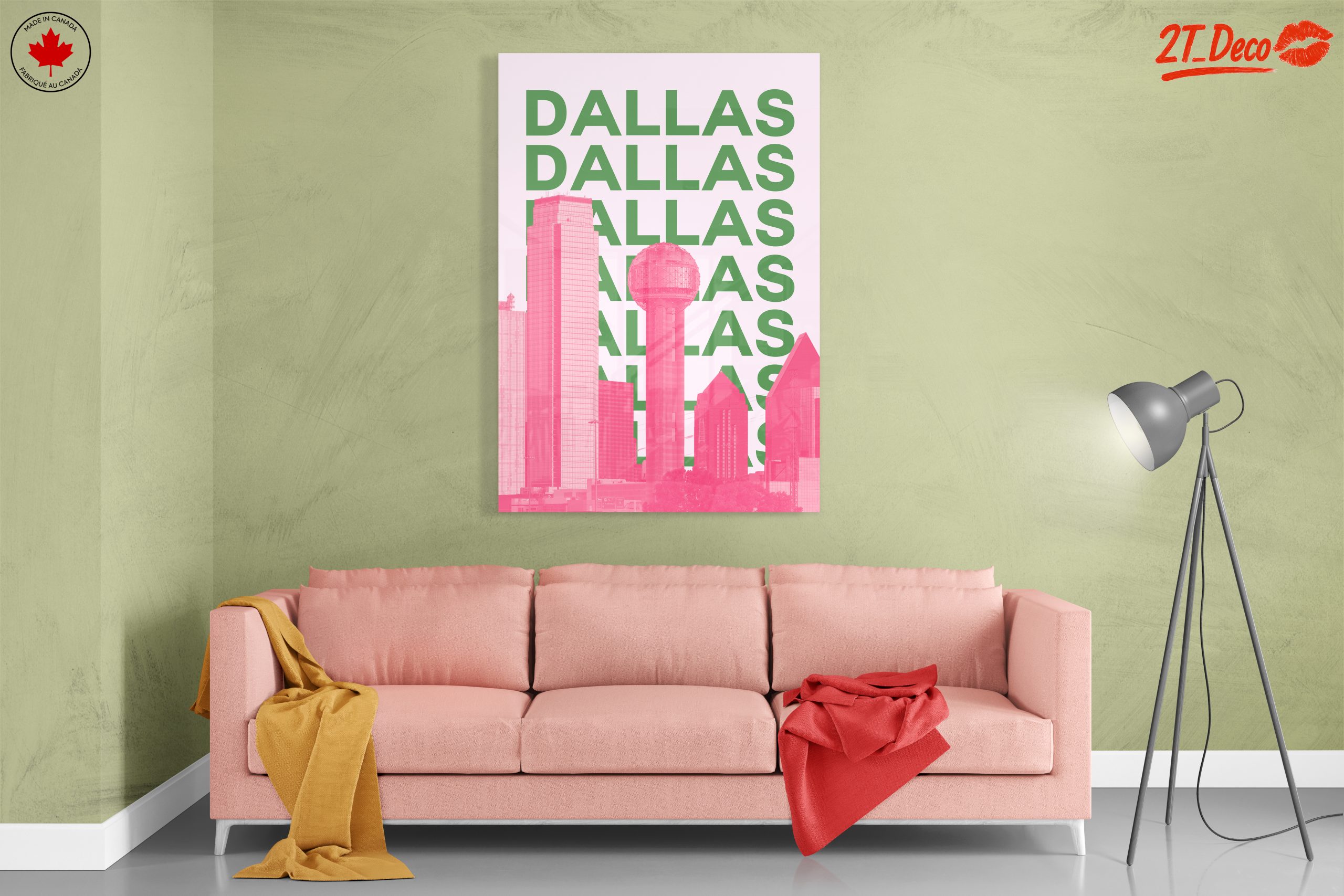 Dallas Skyline Modern Urban Art - Image 7