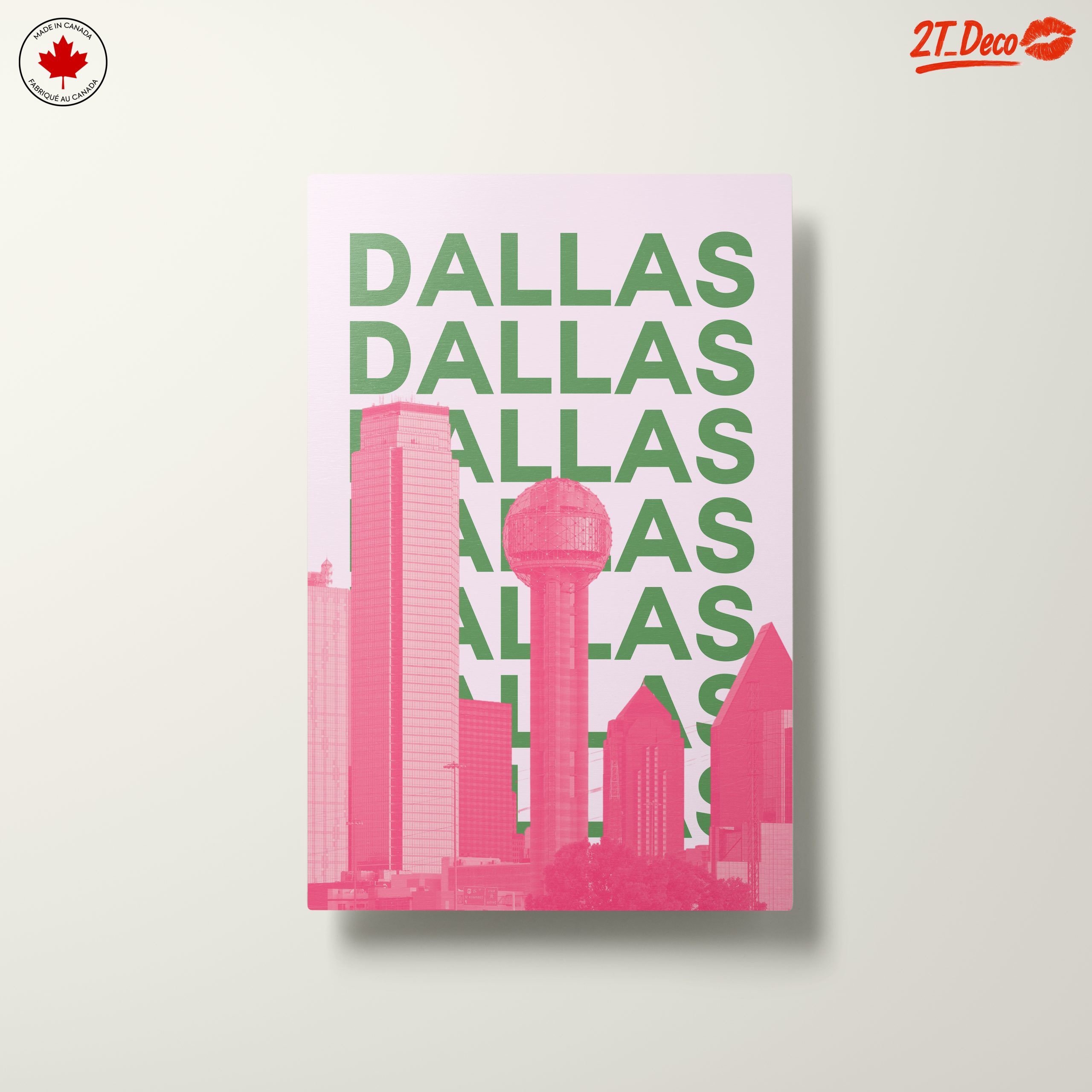 Dallas Skyline Modern Urban Art - Image 10