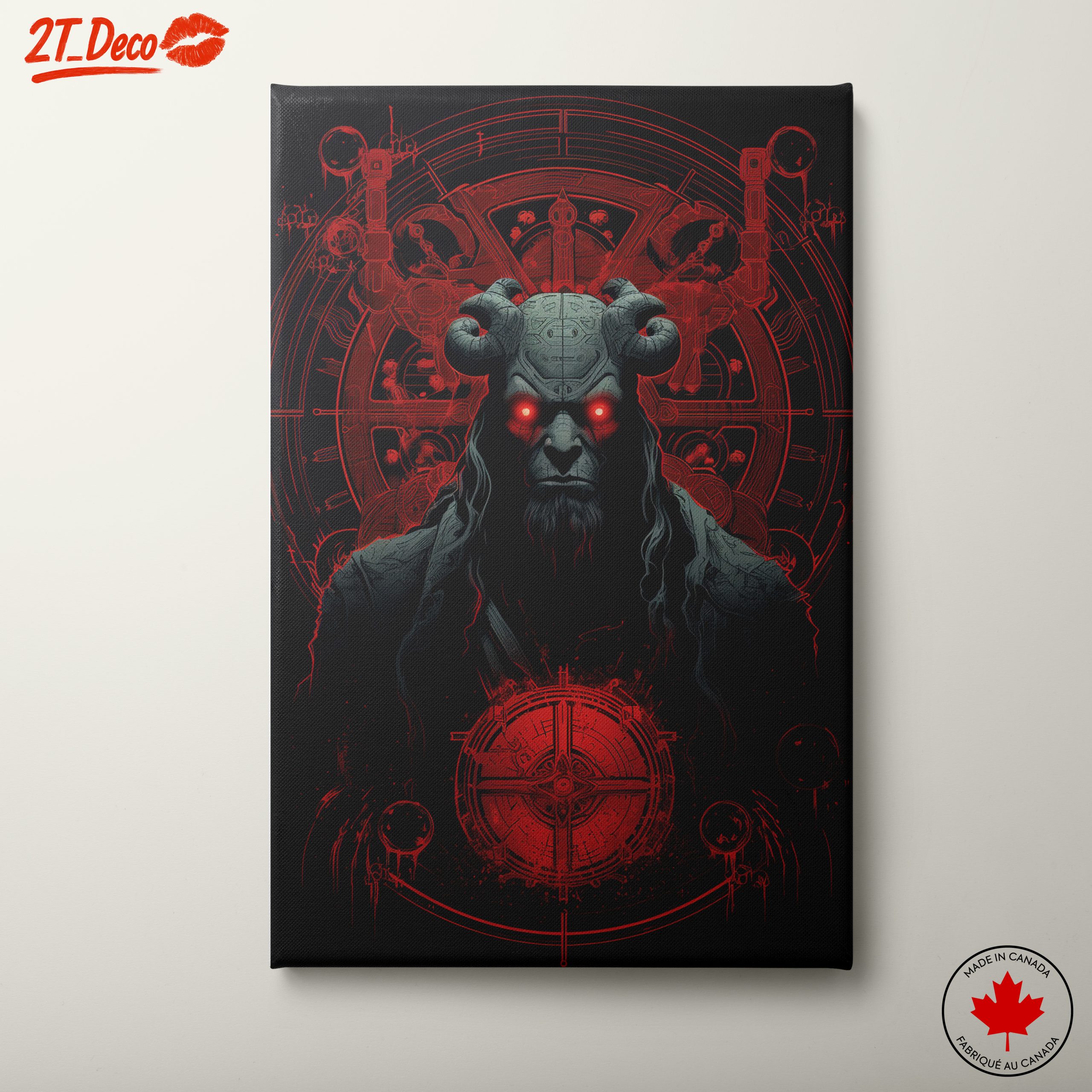 Dark Fantasy Character With Red Accents