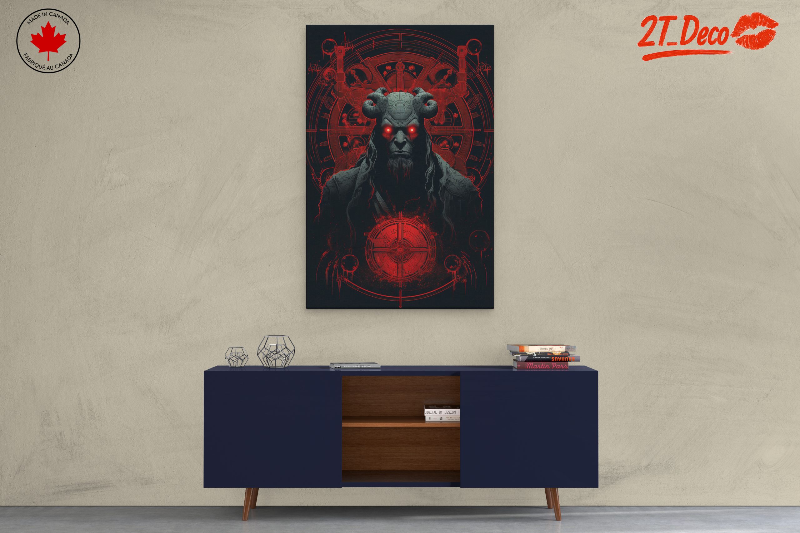 Dark Fantasy Character With Red Accents - Image 3