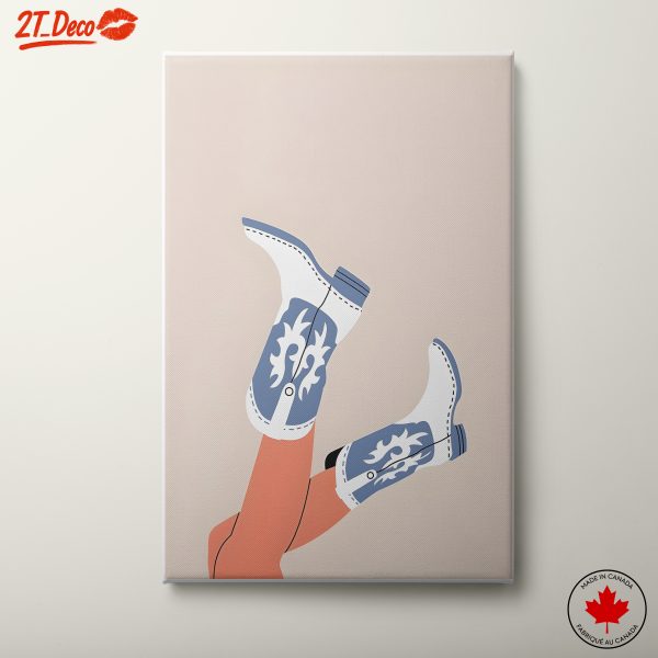 Stylized Cowboy Boots Artwork