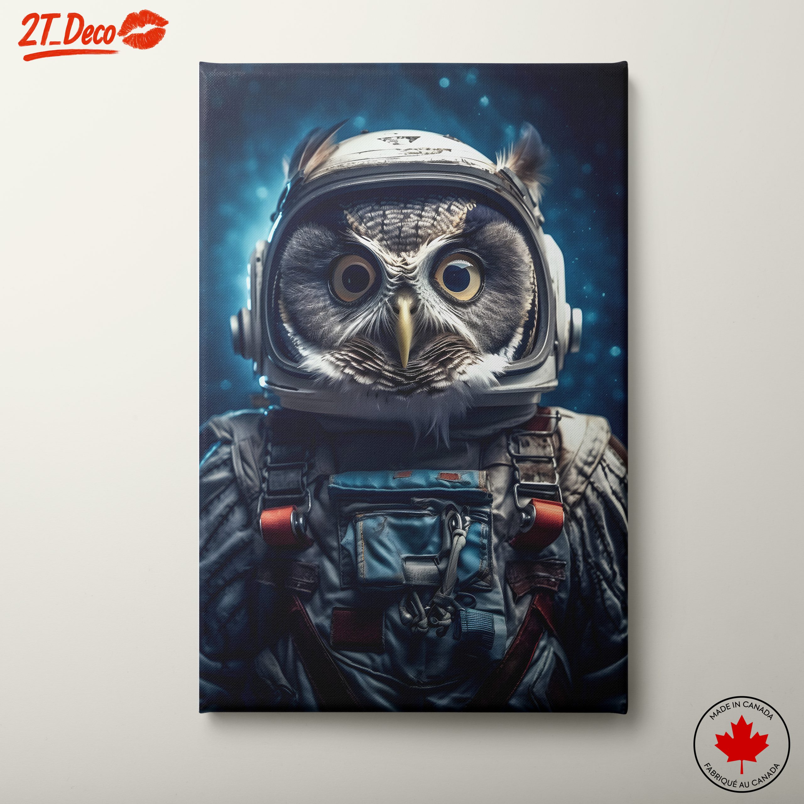 Owl Astronaut Adventure in Space