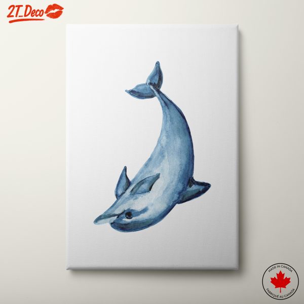 Elegant Dolphin Watercolor Art