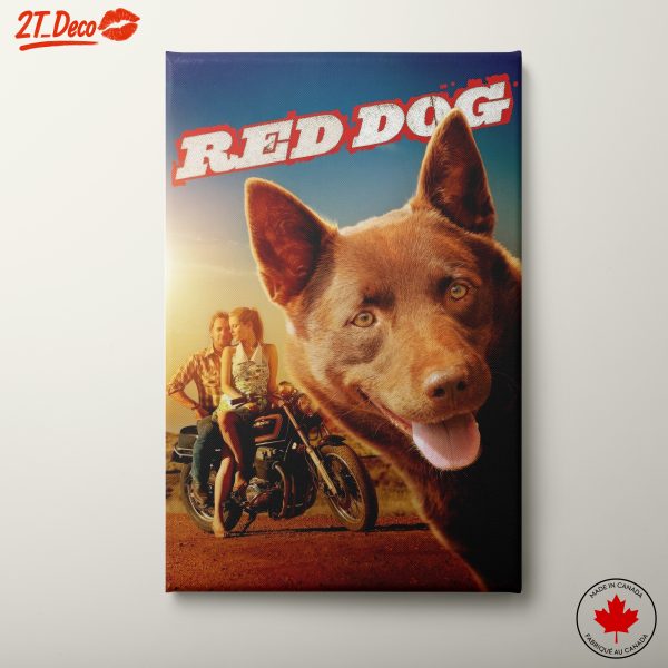 Charming Red Dog with Companions