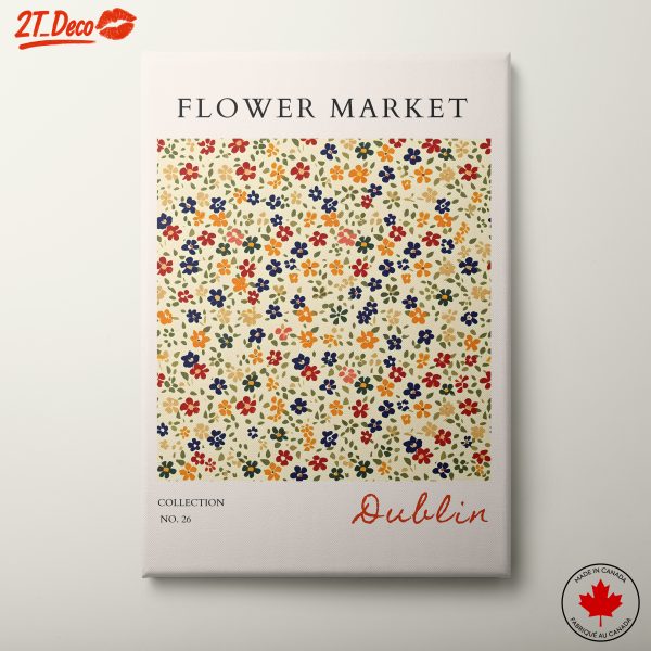 Charming Flower Market Art Print in Dublin