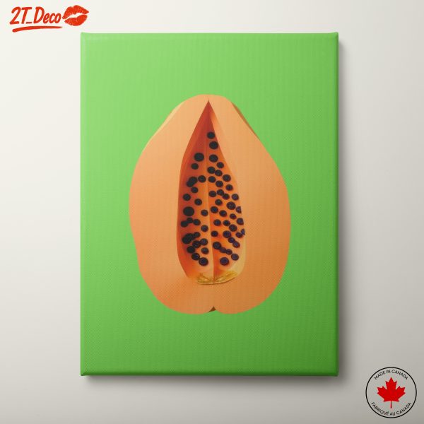 Vibrant Abstract Papaya Artwork 2
