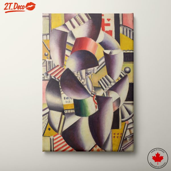 Abstract Figure Composition in Bold Colors