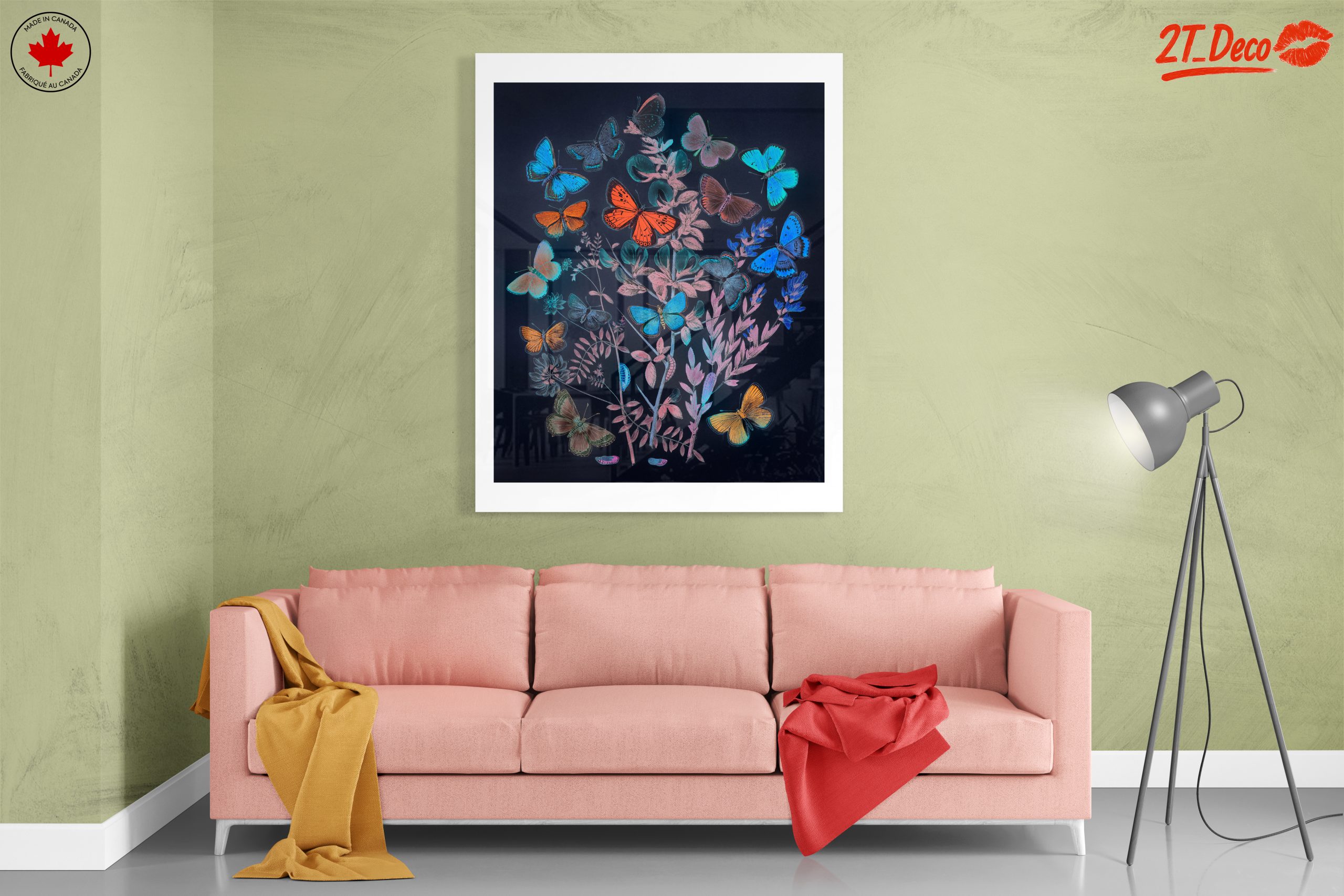 Colorful Botanical Butterfly Artwork - Image 7